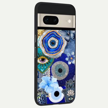  Celestial Blue Vision back cover For Google Pixel 7 slim fit glass case with vibrant aesthetic design