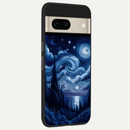  Celestial Dream Van Gogh back cover For Google Pixel 7 slim fit glass case with vibrant aesthetic design