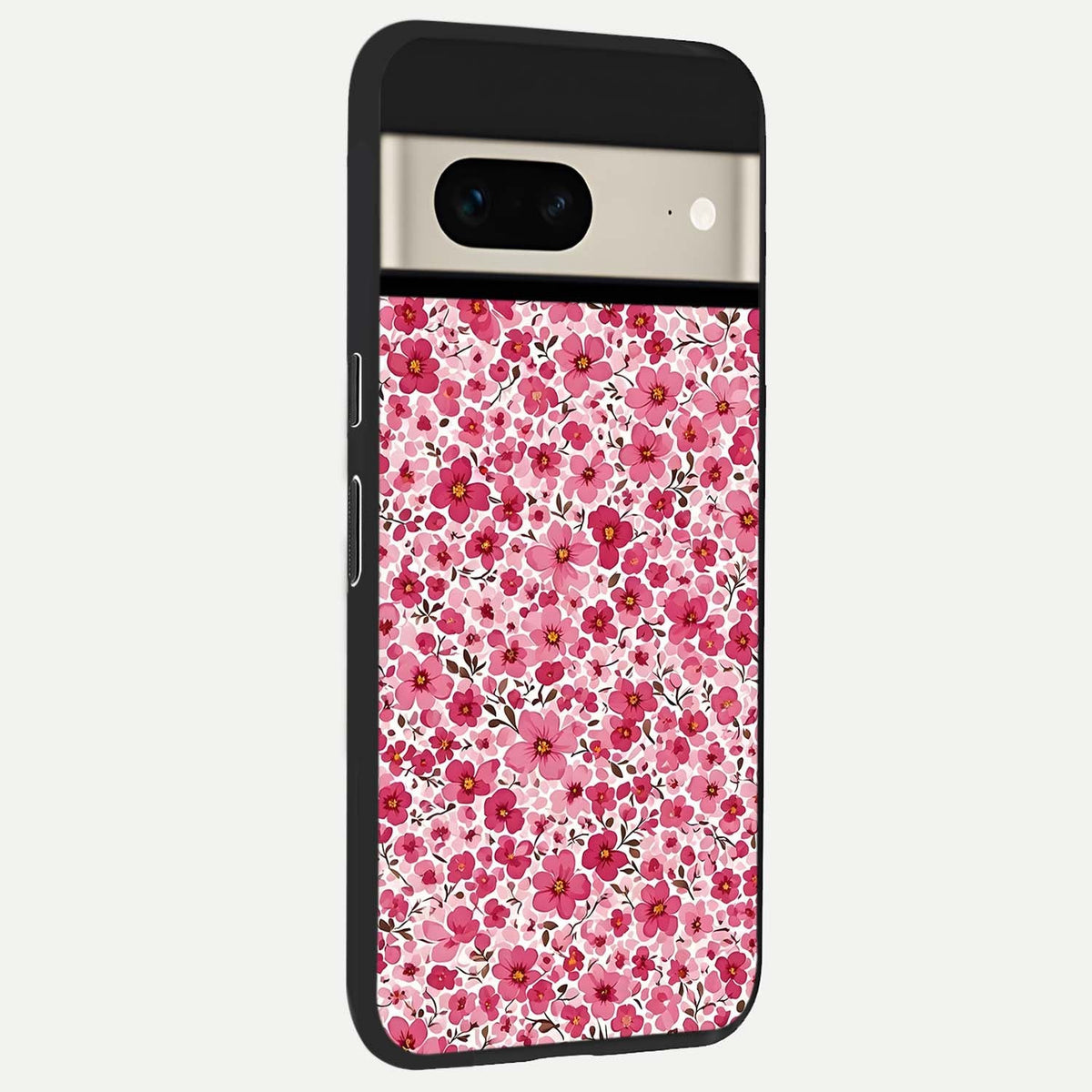  Cherry Blossom Charm back cover For Google Pixel 7 slim fit glass case with vibrant aesthetic design