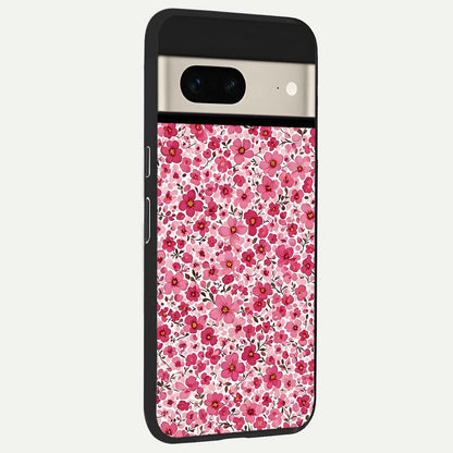  Cherry Blossom Charm back cover For Google Pixel 7 slim fit glass case with vibrant aesthetic design