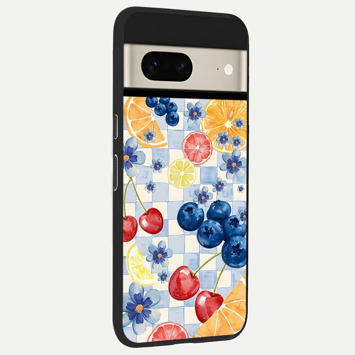  Citrus Bloom Joy back cover For Google Pixel 7 slim fit glass case with vibrant aesthetic design