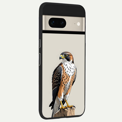  Clever Eagle back cover For Google Pixel 7 slim fit glass case with vibrant aesthetic design