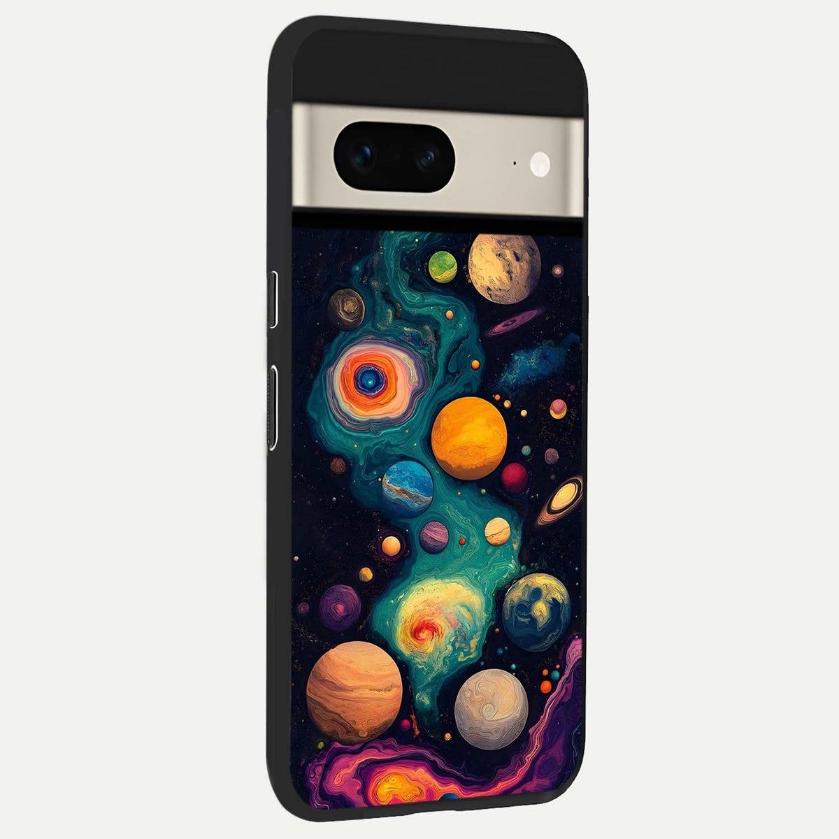  Cosmic Planet Journey back cover For Google Pixel 7 slim fit glass case with vibrant aesthetic design