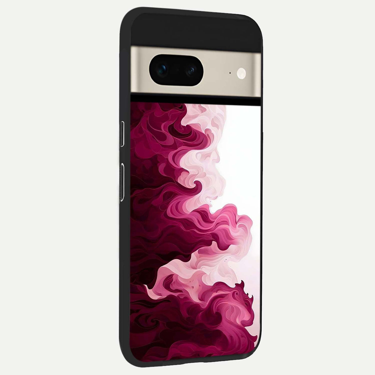  Crimson Wave Flow back cover For Google Pixel 7 slim fit glass case with vibrant aesthetic design