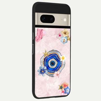  Divine Aura Bloom back cover For Google Pixel 7 slim fit glass case with vibrant aesthetic design