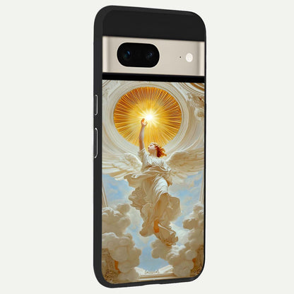  Divine Light Angel back cover For Google Pixel 7 slim fit glass case with vibrant aesthetic design