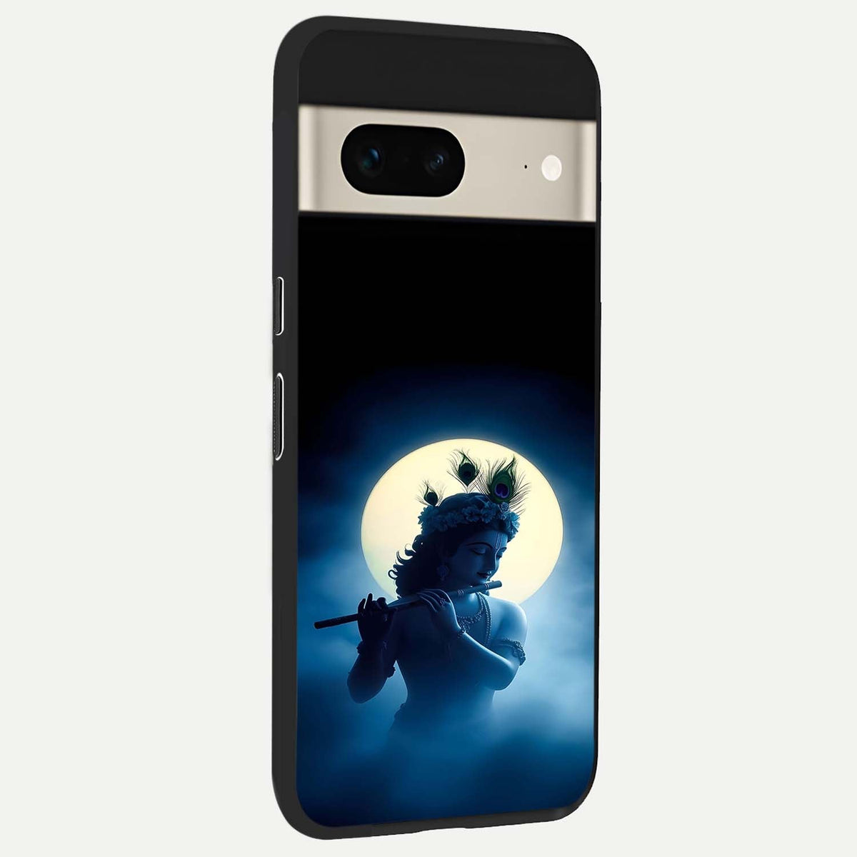  Divine Moon Flute back cover For Google Pixel 7 slim fit glass case with vibrant aesthetic design