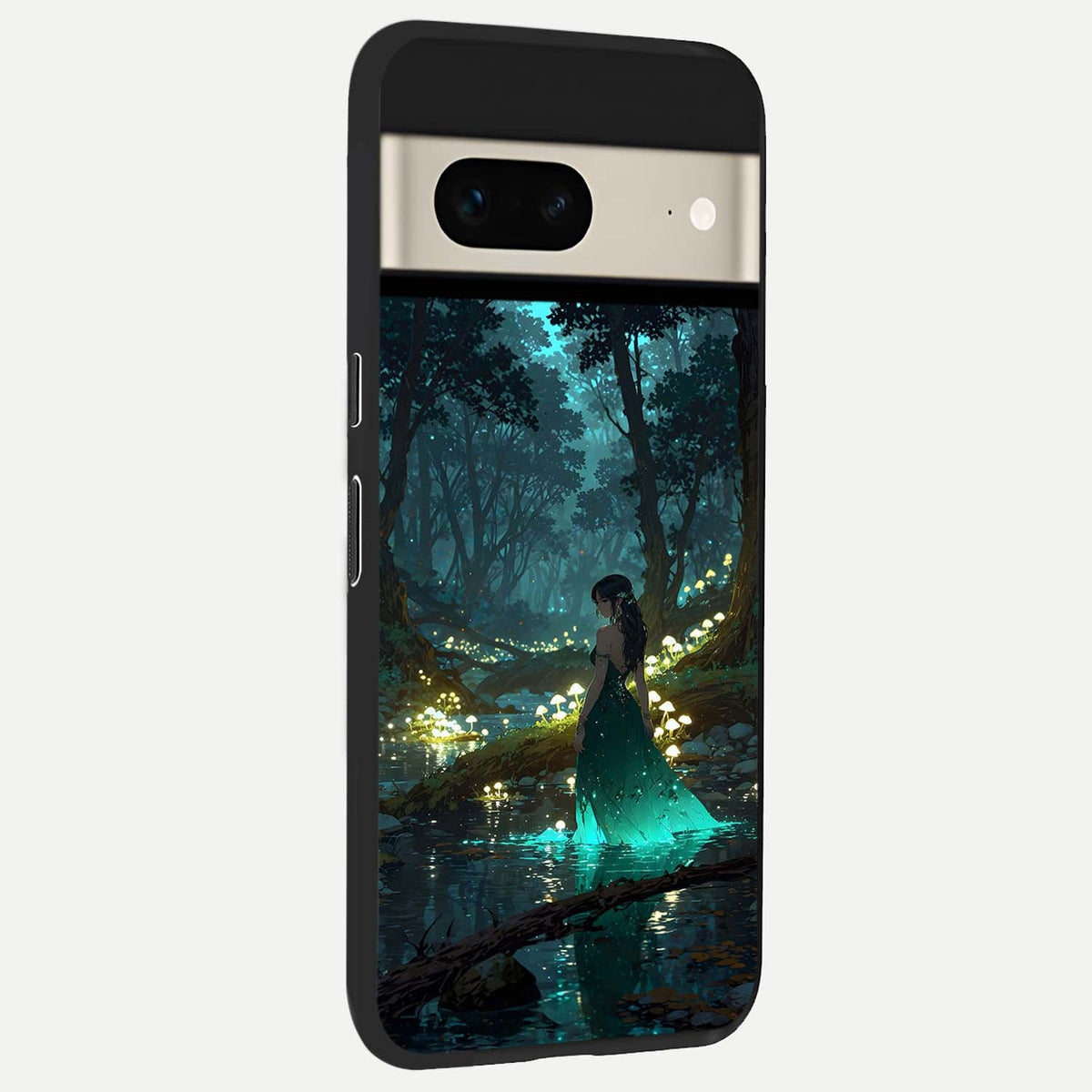  Enchanted Forest Glow back cover For Google Pixel 7 slim fit glass case with vibrant aesthetic design