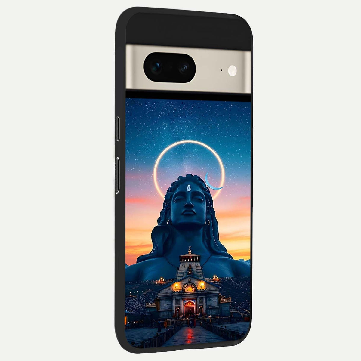  Eternal Shiva Aura back cover For Google Pixel 7 slim fit glass case with vibrant aesthetic design