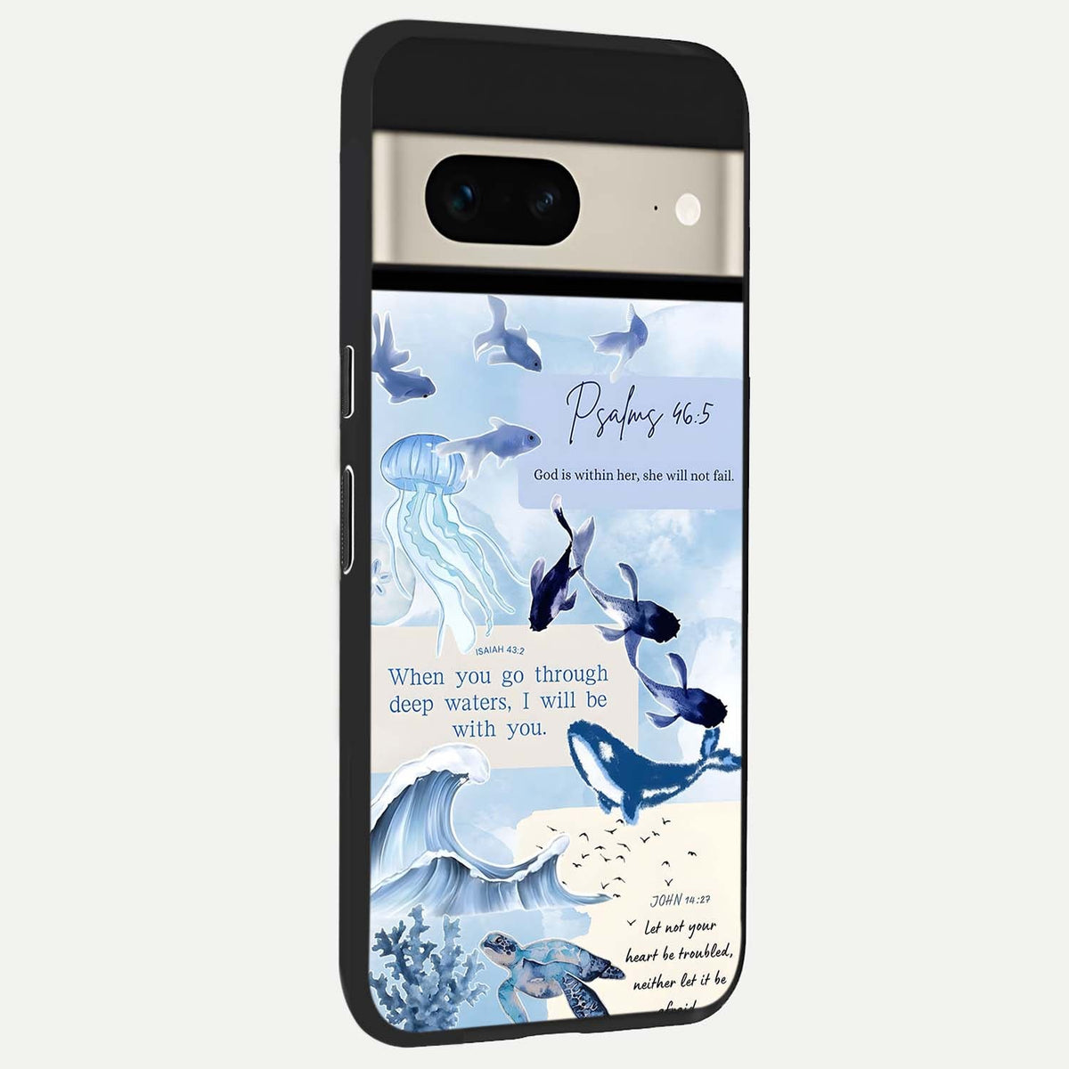  Faithful Ocean Promise back cover For Google Pixel 7 slim fit glass case with vibrant aesthetic design