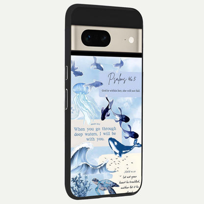  Faithful Ocean Promise back cover For Google Pixel 7 slim fit glass case with vibrant aesthetic design