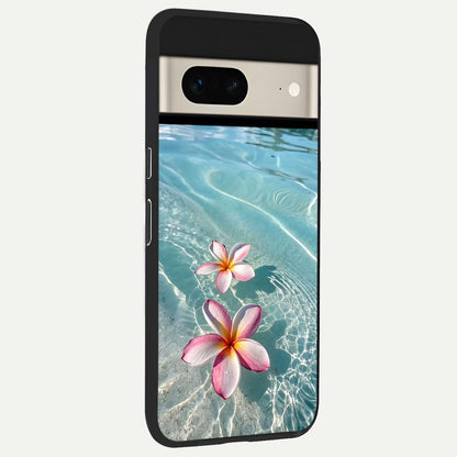  Floating Bloom Bliss back cover For Google Pixel 7 slim fit glass case with vibrant aesthetic design