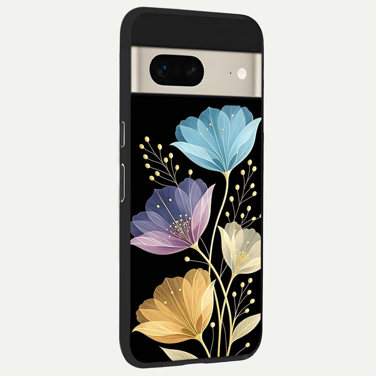 Flower Bloom Glow back cover For Google Pixel 7 slim fit glass case with vibrant aesthetic design