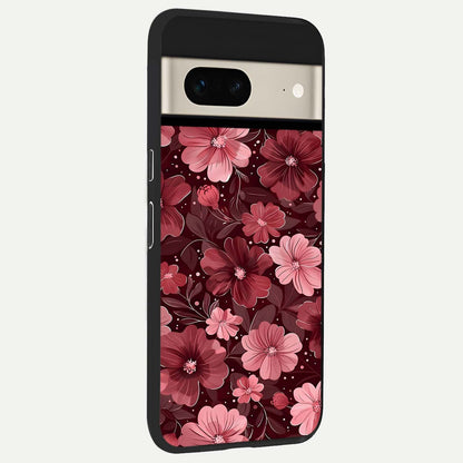  Flower Blush Bloom back cover For Google Pixel 7 slim fit glass case with vibrant aesthetic design