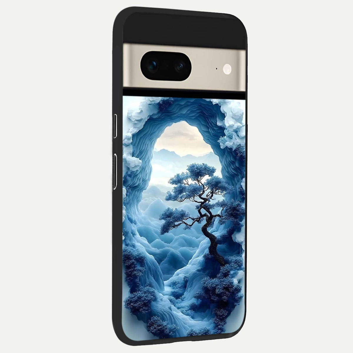  Frozen Serenity Gate back cover For Google Pixel 7 slim fit glass case with vibrant aesthetic design