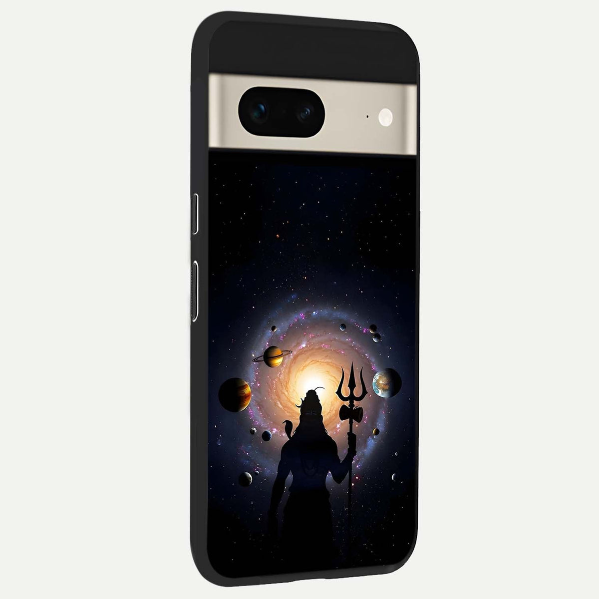  Galactic Shiva Vision back cover For Google Pixel 7 slim fit glass case with vibrant aesthetic design