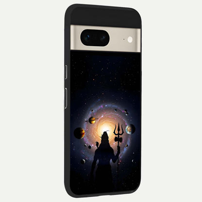  Galactic Shiva Vision back cover For Google Pixel 7 slim fit glass case with vibrant aesthetic design