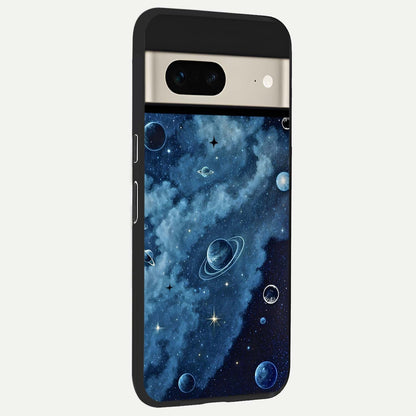  Galaxy Dream Space back cover For Google Pixel 7 slim fit glass case with vibrant aesthetic design