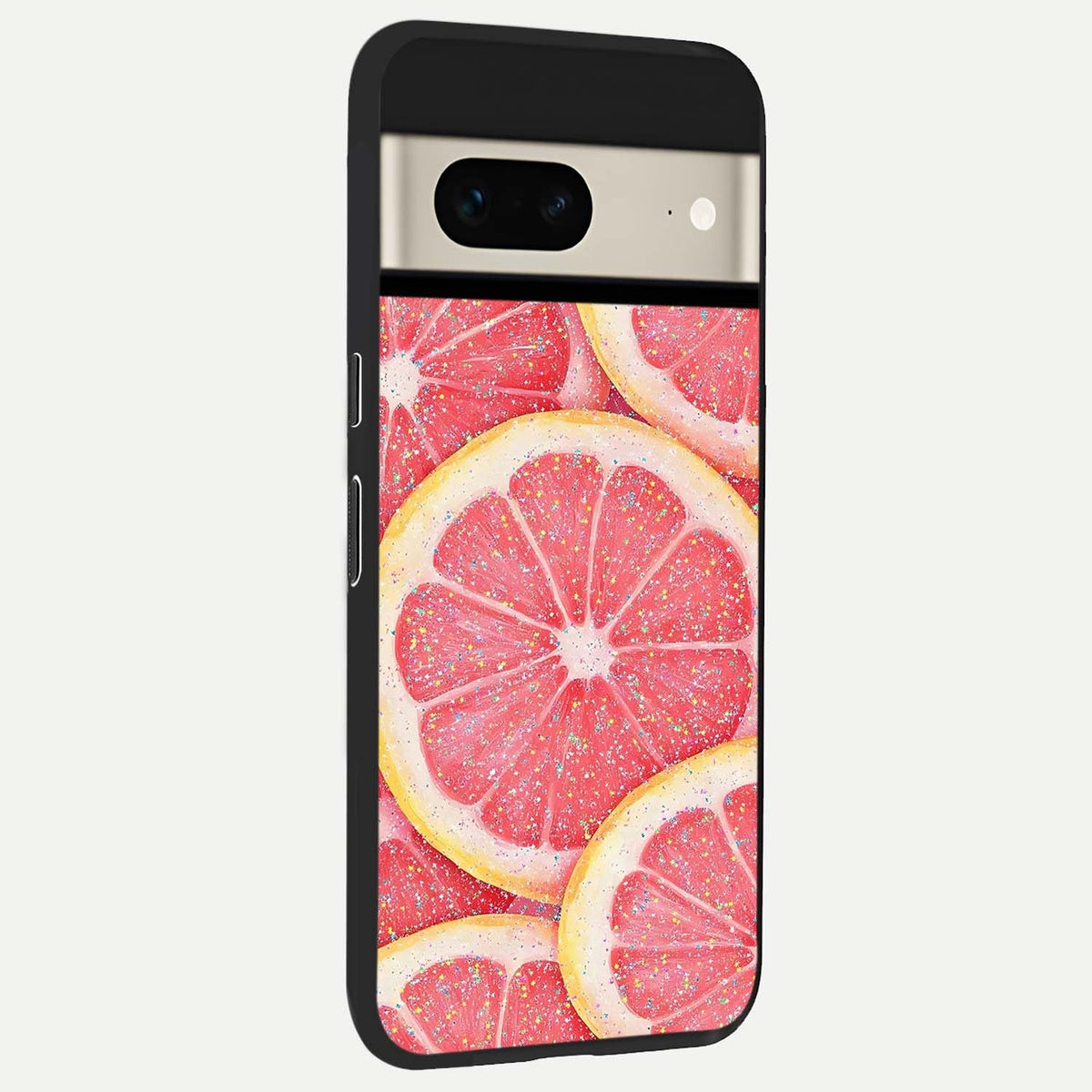  Glitter Grapefruit back cover For Google Pixel 7 slim fit glass case with vibrant aesthetic design