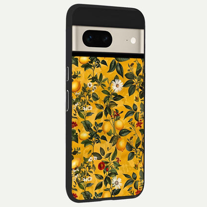  Golden Lemon Field back cover For Google Pixel 7 slim fit glass case with vibrant aesthetic design