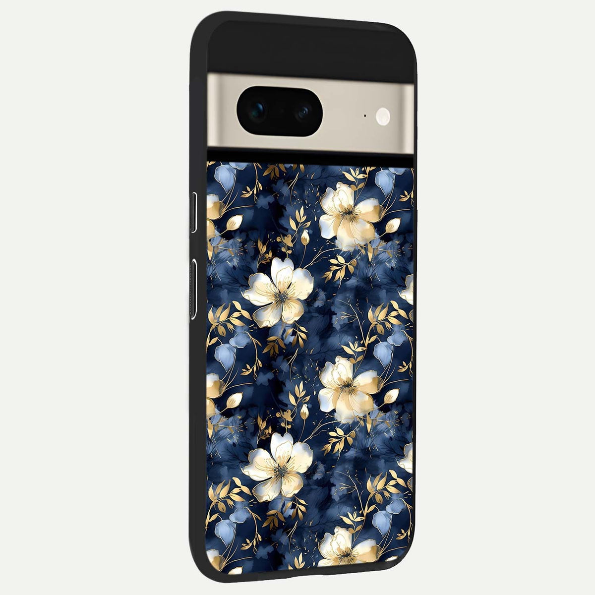  Golden Midnight Bloom back cover For Google Pixel 7 slim fit glass case with vibrant aesthetic design