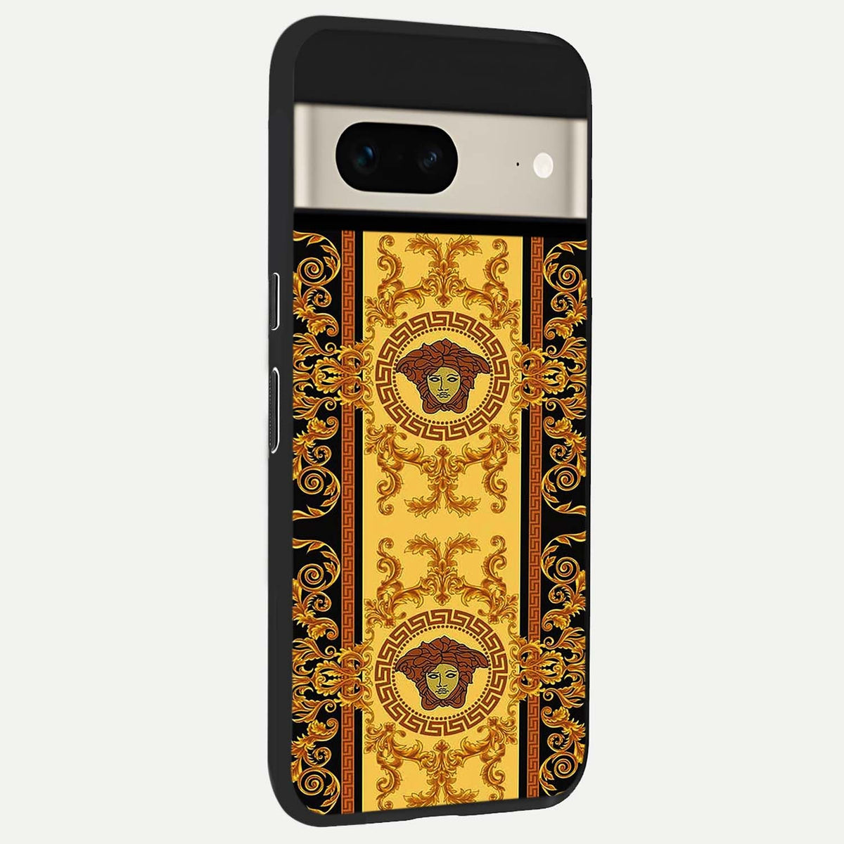  Golden Royal Heritage back cover For Google Pixel 7 slim fit glass case with vibrant aesthetic design