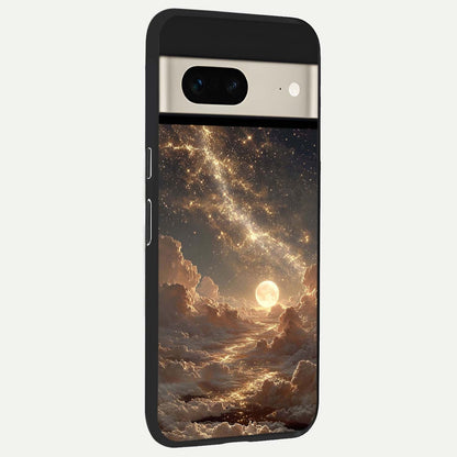  Golden Sky Dream back cover For Google Pixel 7 slim fit glass case with vibrant aesthetic design