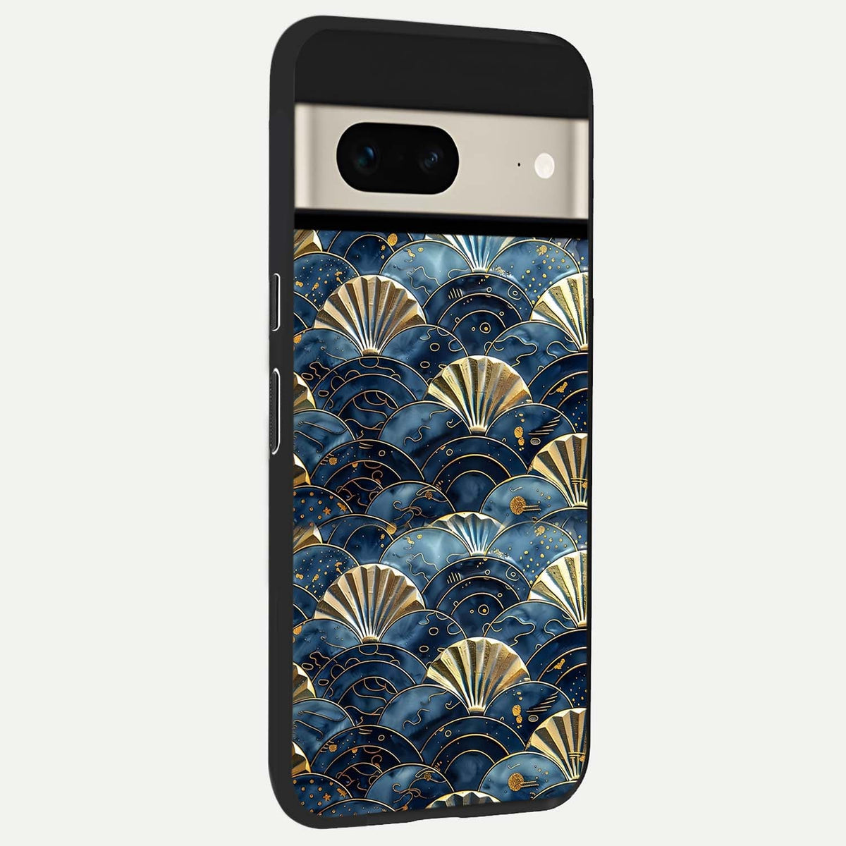 Golden Wave Luxe back cover For Google Pixel 7 slim fit glass case with vibrant aesthetic design