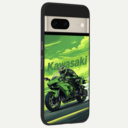  Greenery Sky back cover For Google Pixel 7 slim fit glass case with vibrant aesthetic design