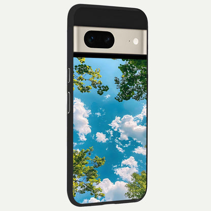  Green Moon Energy back cover For Google Pixel 7 slim fit glass case with vibrant aesthetic design