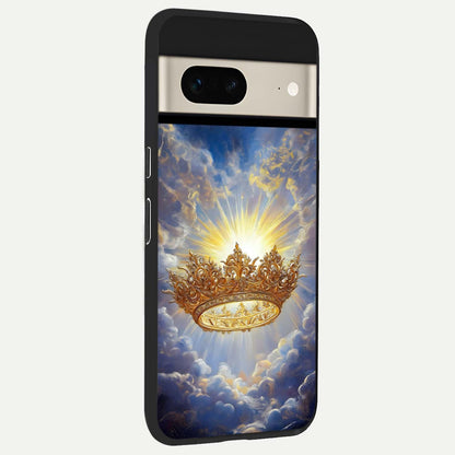  Heavenly Crown Light back cover For Google Pixel 7 slim fit glass case with vibrant aesthetic design
