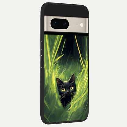  Hidden Cat Whisper back cover For Google Pixel 7 slim fit glass case with vibrant aesthetic design