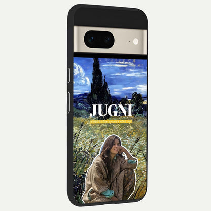  Jugni Soul Vibes back cover For Google Pixel 7 slim fit glass case with vibrant aesthetic design