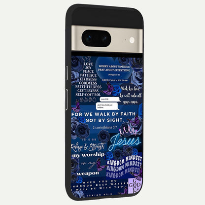  Kingdom Faith Glow back cover For Google Pixel 7 slim fit glass case with vibrant aesthetic design