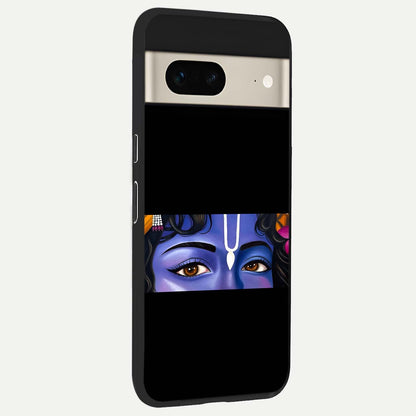  Krishna Eye back cover For Google Pixel 7 slim fit glass case with vibrant aesthetic design