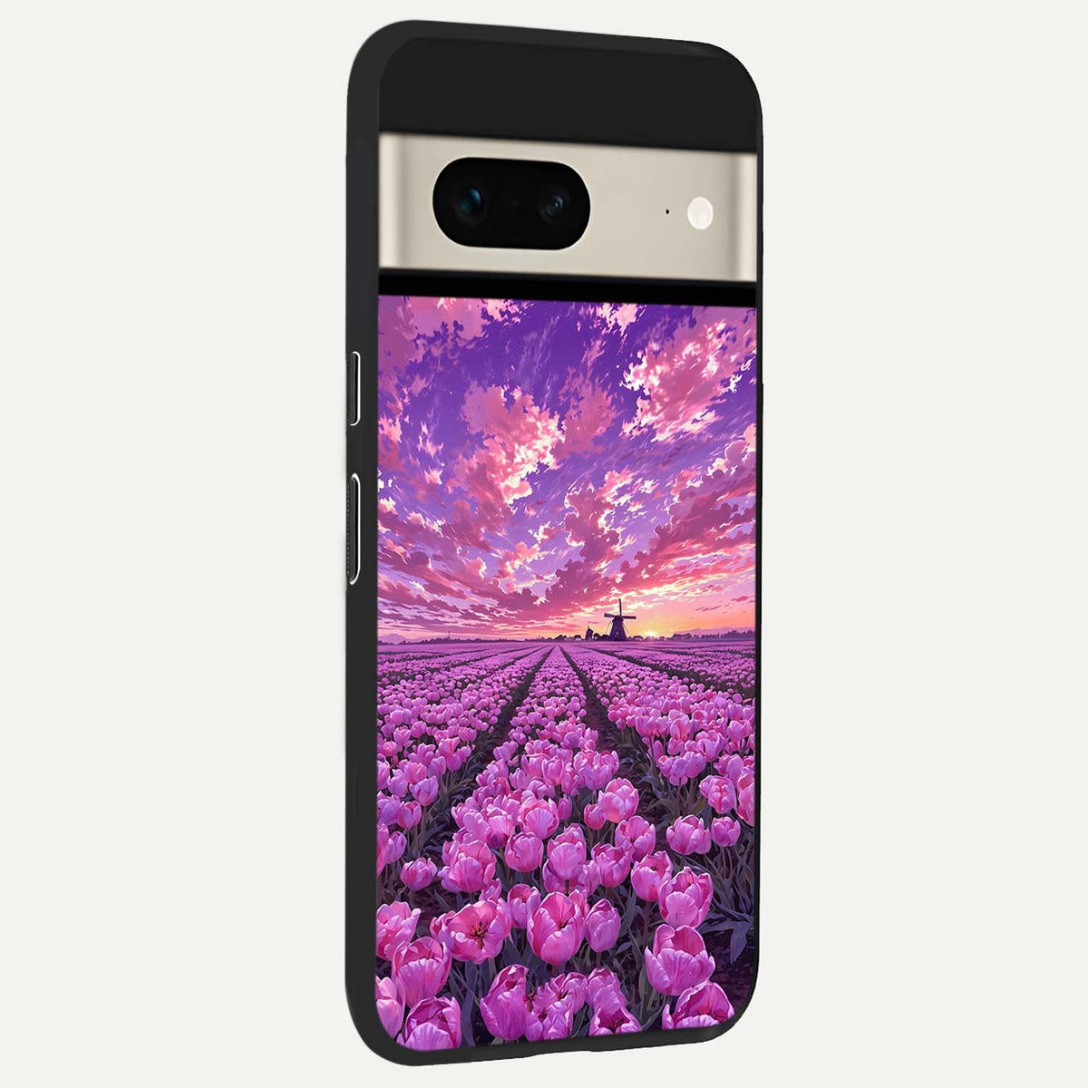  Lavender Dream Skies back cover For Google Pixel 7 slim fit glass case with vibrant aesthetic design