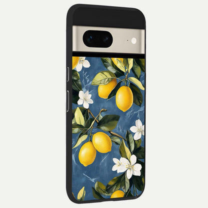  Lemon Dream Garden back cover For Google Pixel 7 slim fit glass case with vibrant aesthetic design