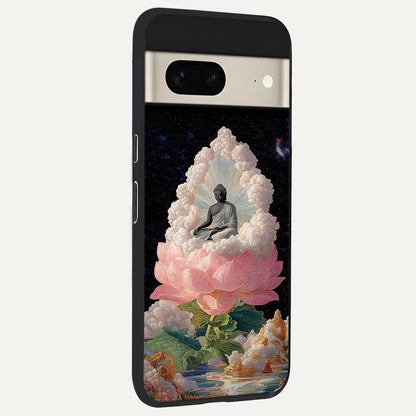  Lotus Divine Peace back cover For Google Pixel 7 slim fit glass case with vibrant aesthetic design