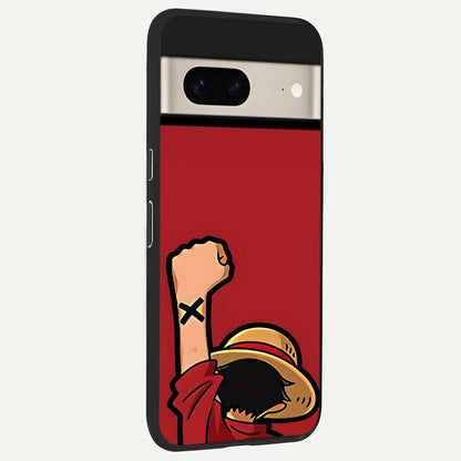  Luffy X Spirit back cover For Google Pixel 7 slim fit glass case with vibrant aesthetic design