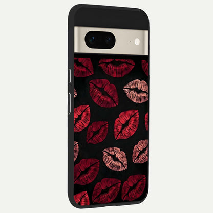  Midnight Kiss Love back cover For Google Pixel 7 slim fit glass case with vibrant aesthetic design