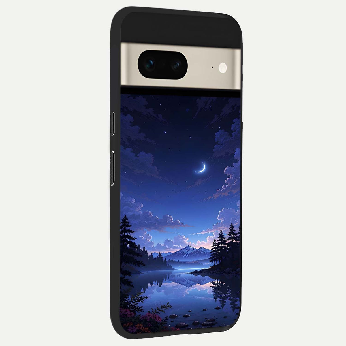  Midnight Lake Peace back cover For Google Pixel 7 slim fit glass case with vibrant aesthetic design