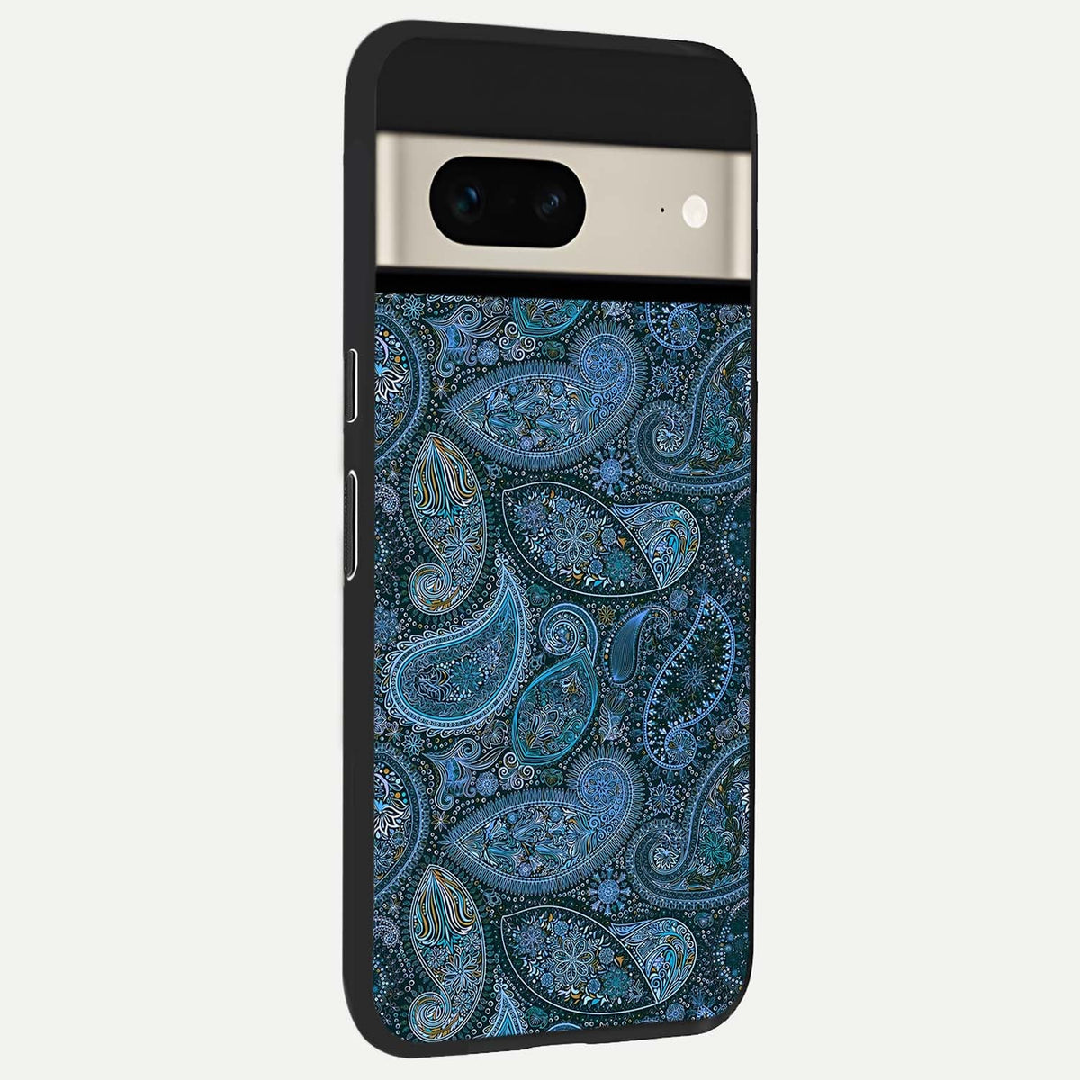  Midnight Paisley Glow back cover For Google Pixel 7 slim fit glass case with vibrant aesthetic design