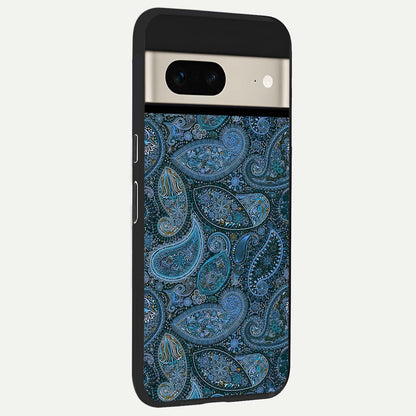  Midnight Paisley Glow back cover For Google Pixel 7 slim fit glass case with vibrant aesthetic design