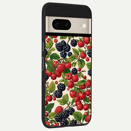  Mixed Berry Collage back cover For Google Pixel 7 slim fit glass case with vibrant aesthetic design