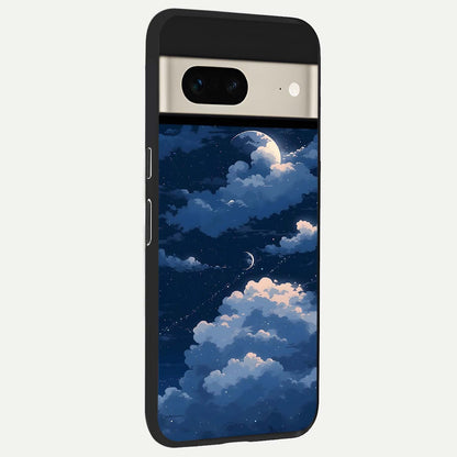  Moon Dream Haze back cover For Google Pixel 7 slim fit glass case with vibrant aesthetic design