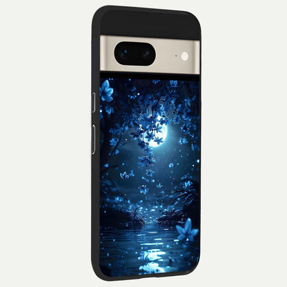  Moonlight Petal Dream back cover For Google Pixel 7 slim fit glass case with vibrant aesthetic design