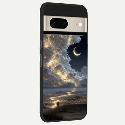  Moonlight Spark Path back cover For Google Pixel 7 slim fit glass case with vibrant aesthetic design