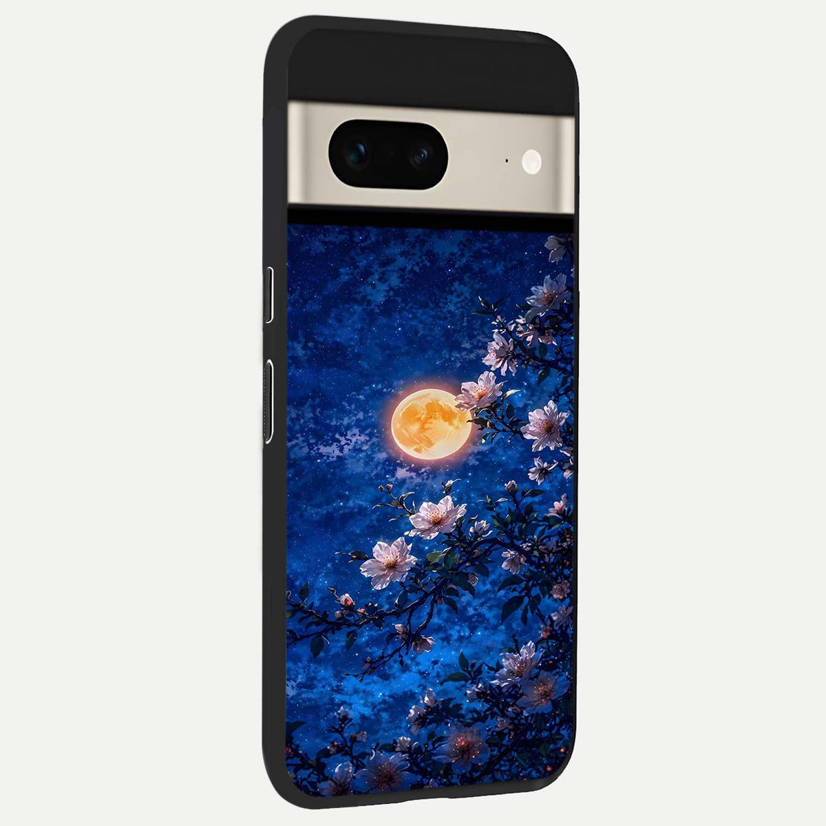  Moonlit Blossoms Night back cover For Google Pixel 7 slim fit glass case with vibrant aesthetic design