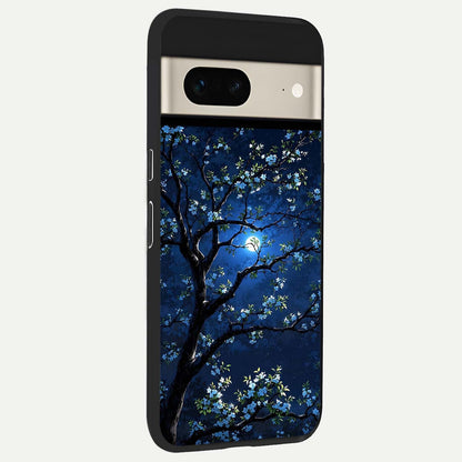  Mystic Floral Night back cover For Google Pixel 7 slim fit glass case with vibrant aesthetic design