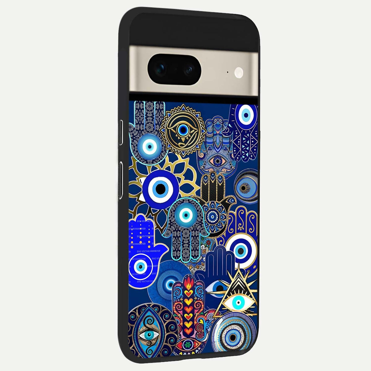  Mystic Palm Guard back cover For Google Pixel 7 slim fit glass case with vibrant aesthetic design